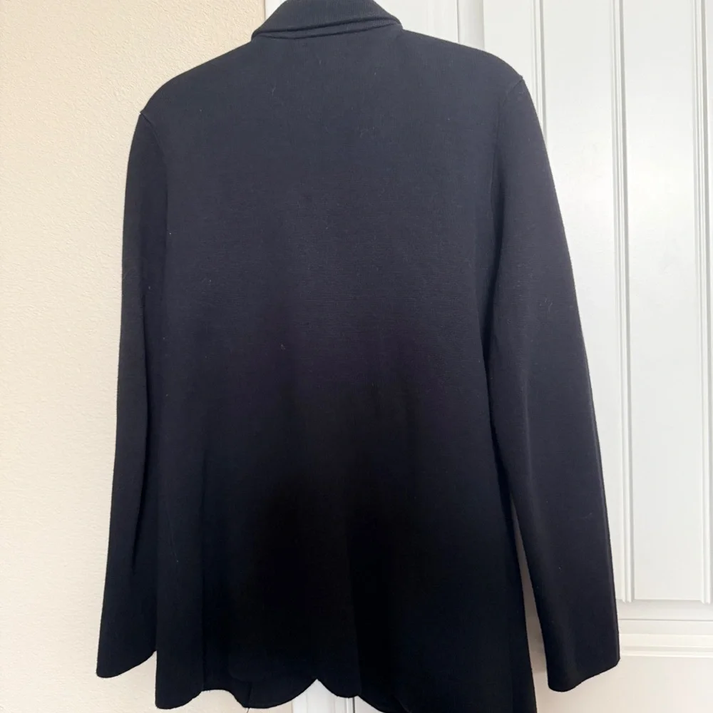 J. Crew Women's 100% Cotton Black Sweater Blazer Size M - Picture 6 of 7